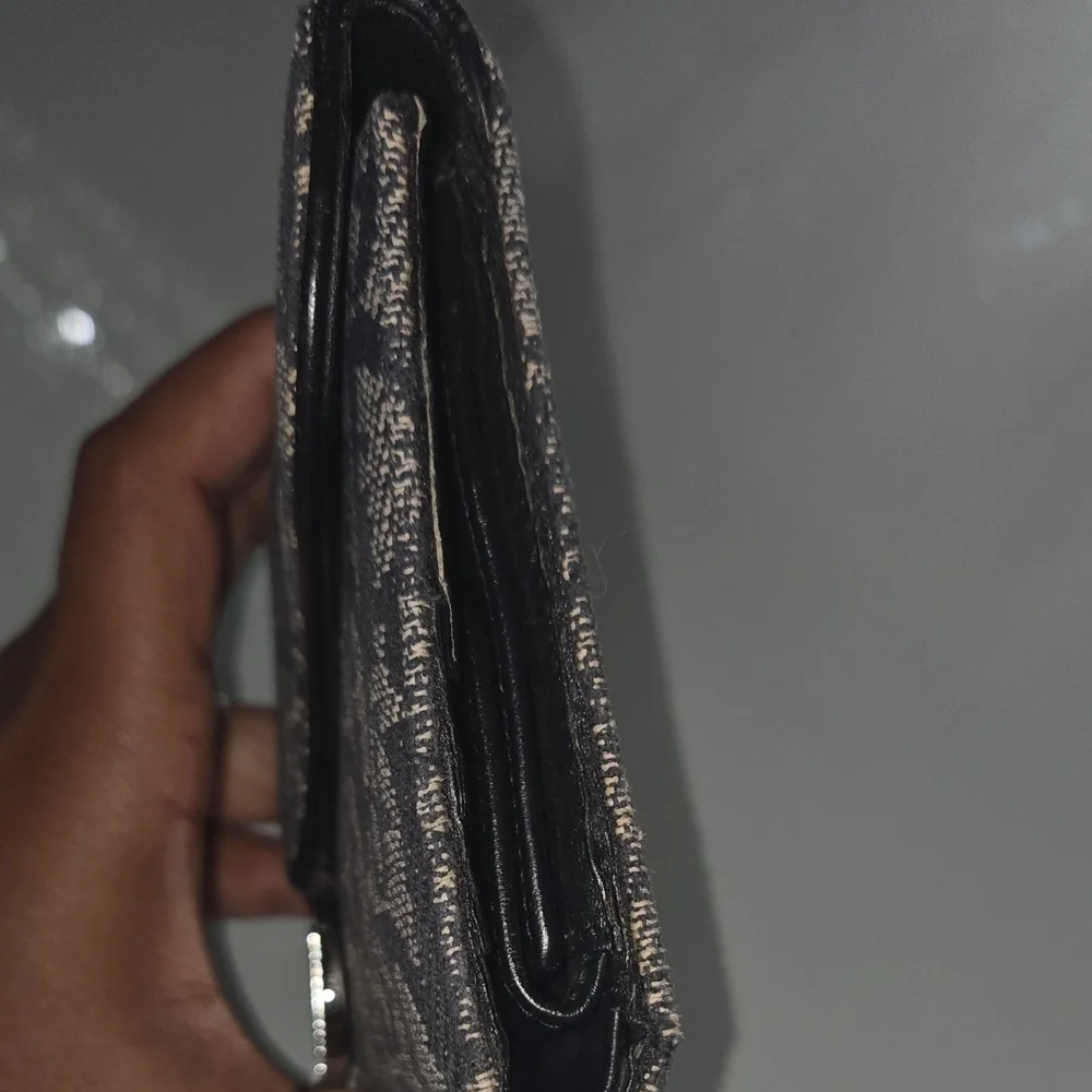 Dior Black and Tan Monogram Wallet